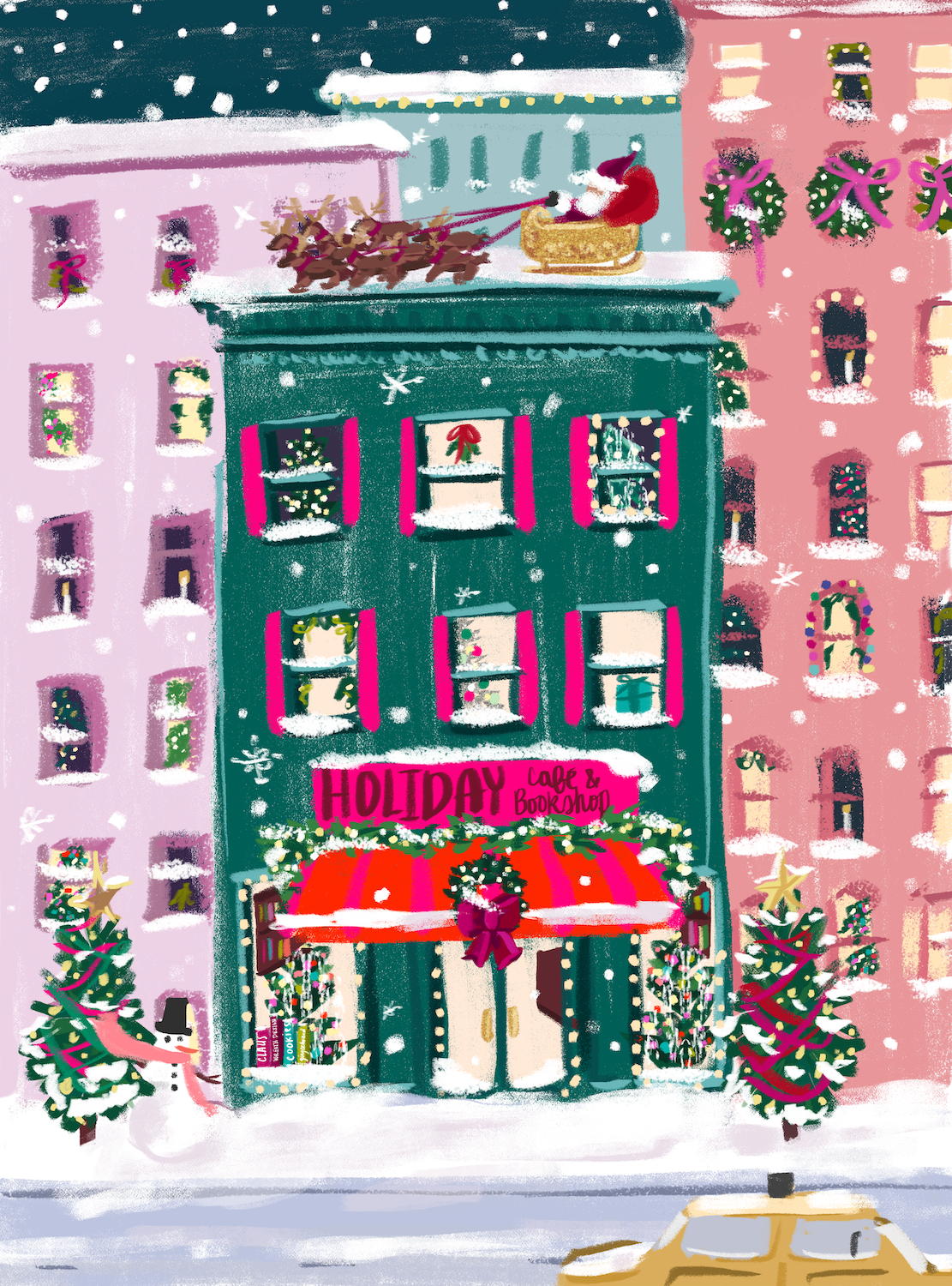 City Sidewalks 1000 Piece Holiday Christmas Puzzle - Ana Patricia Boutique