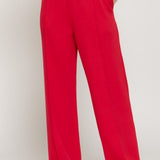 Soft Scuba Wide Pants-Red