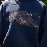 Lucky Duck Reversible Mock Neck- Navy