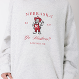 University of Nebraska Go Huskers Embroidered Mock Neck