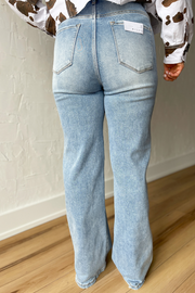 The Harlow Wide Leg Jeans-Light Wash