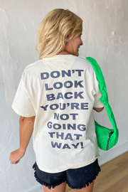 Don't Look Back Graphic Tee - Cream