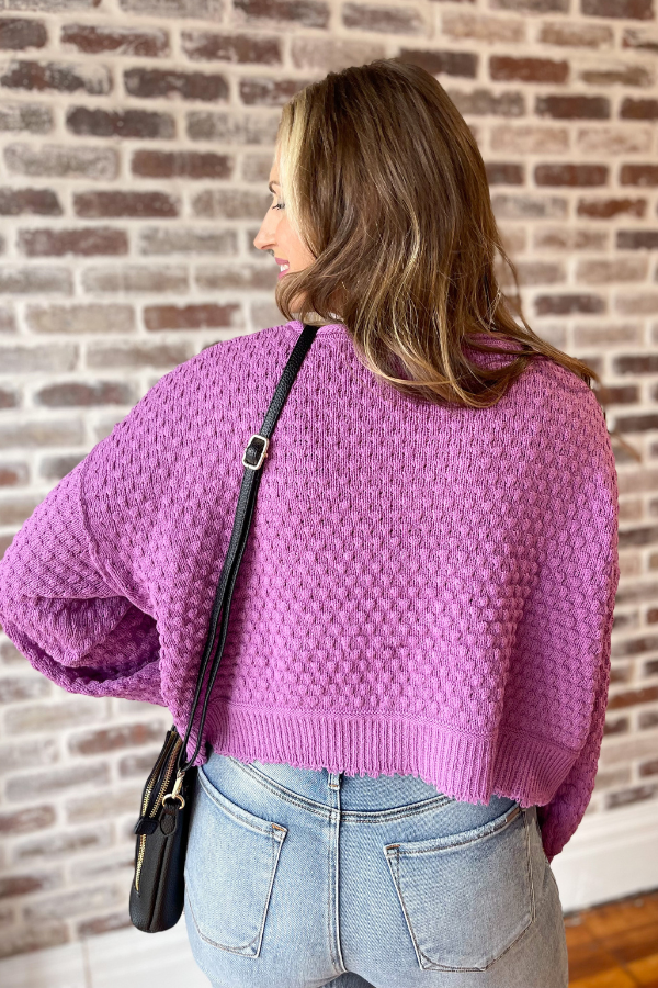 The Story of Us Knit Sweater - Purple