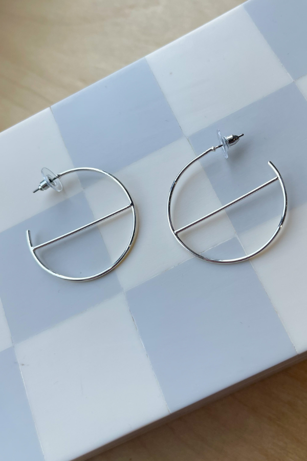 The Kia Open Hoop Earrings- Silver