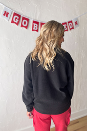 All For the Huskers Block Corded Crewneck - Black