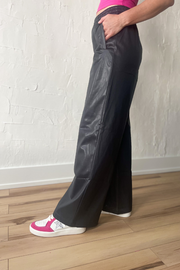The Lucky One Faux Leather Pants - Black
