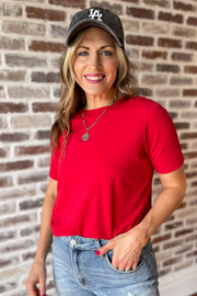 Bray Classic Fit Crew Neck- Red