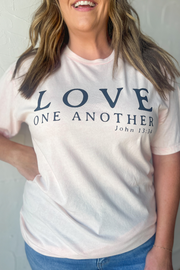 Love One Another Graphic Tee- Pink