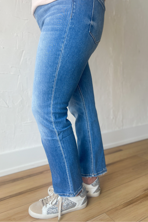 The Raina High Rise Straight Jeans