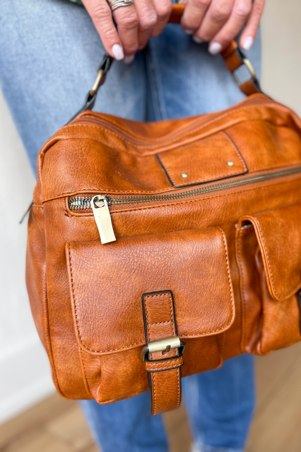 The Messenger Satchel- Cognac