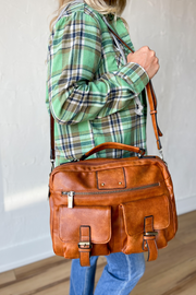The Messenger Satchel- Cognac