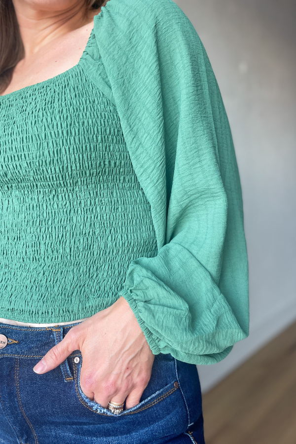 Lookin' For You Long Sleeve Top - Green
