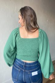 Lookin' For You Long Sleeve Top - Green