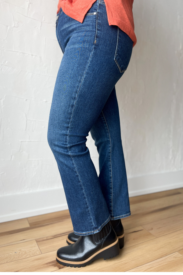 The Lenny Slim Staight Jeans- Dark