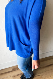Make It Easy Long Sleeve Top- Classic Blue