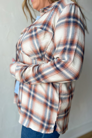 Just What You Need Plaid Top - Caramel