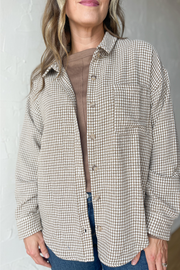 Take on the Day Shacket -Taupe