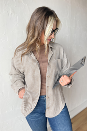 Take on the Day Shacket -Taupe
