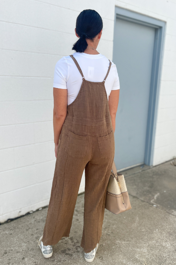 Chill Vibes Jumpsuit- Brown