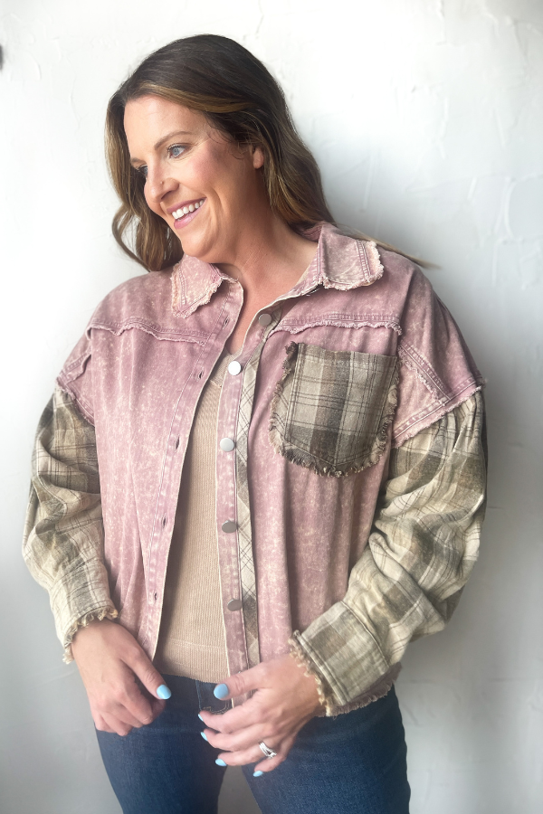 The Sadie Jacket- Blush
