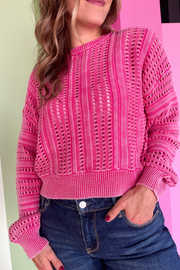Flamingo Fizz Sweater- Hot Pink
