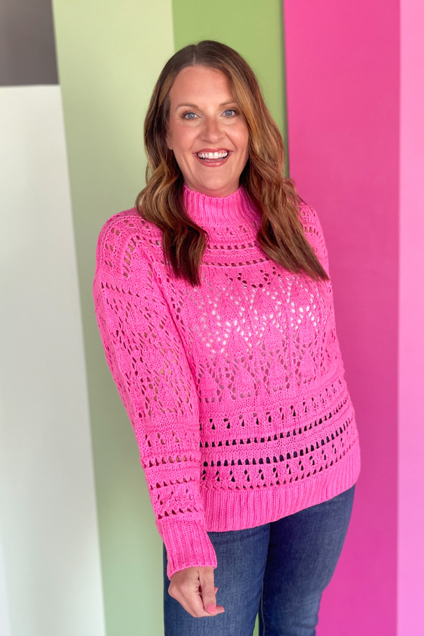 Catch Yourself Knit Sweater - Pink