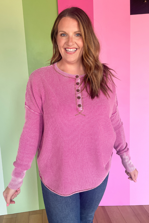 Simple Sensation Top- Fuchsia