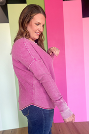 Simple Sensation Top- Fuchsia