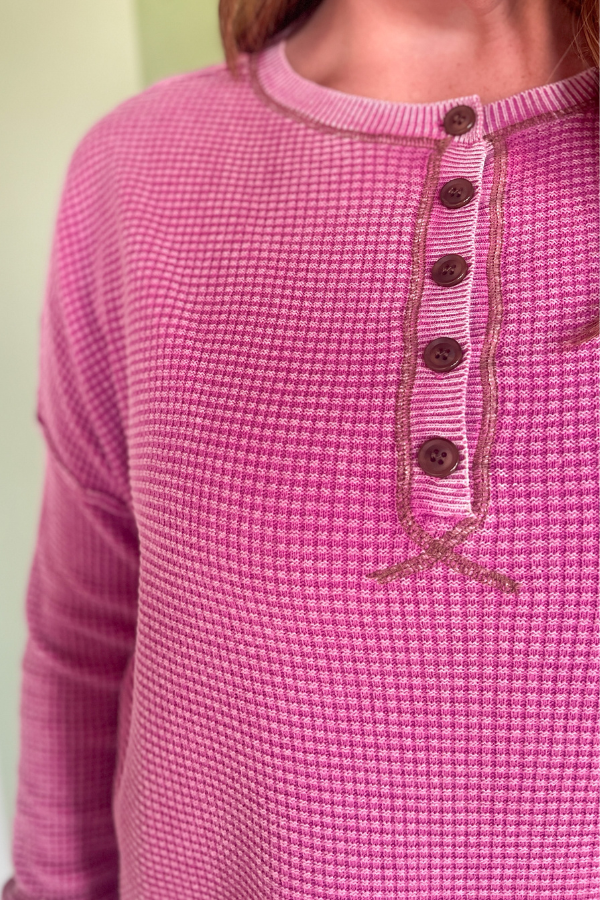 Simple Sensation Top- Fuchsia