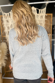 Muted Elegance Sweater- Heather Grey