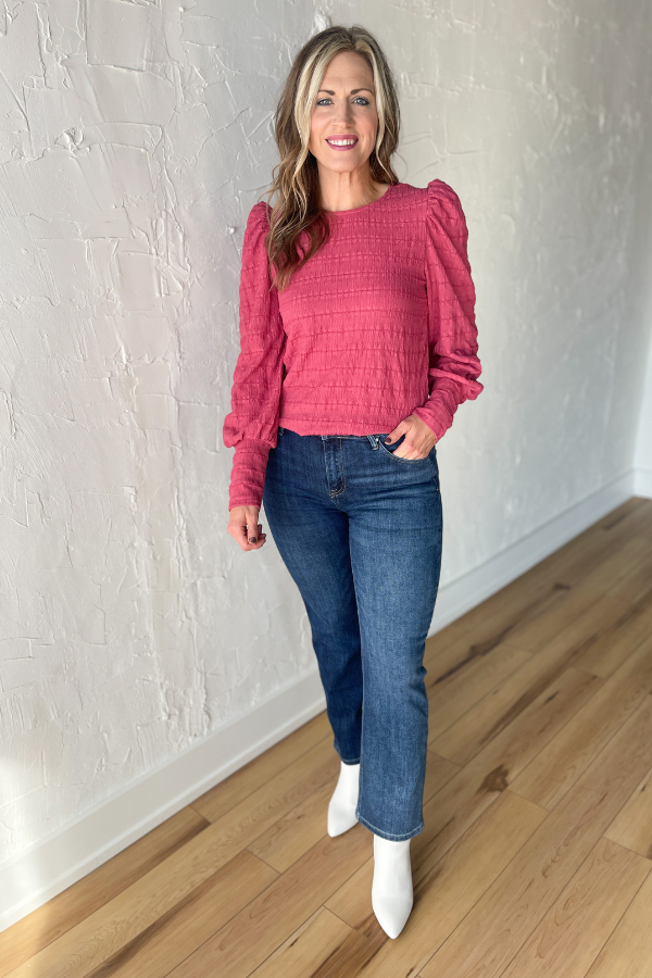 The Boss Girl Way Top- Berry