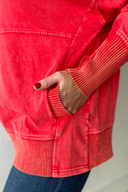 The Jolie Pullover- Coral Red