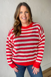 Fire and Ice Sweater-Red