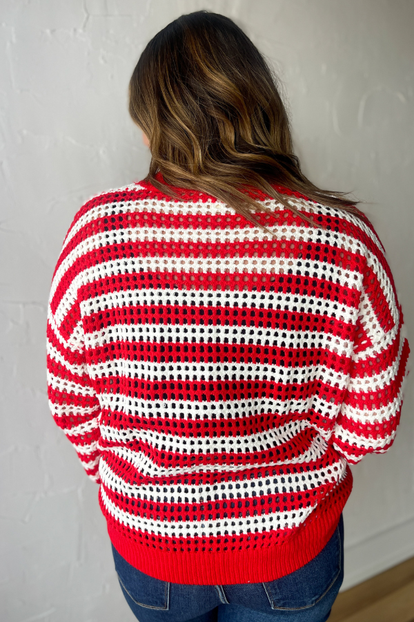 Fire and Ice Sweater-Red