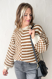 Check It Twice Sweater- Brown