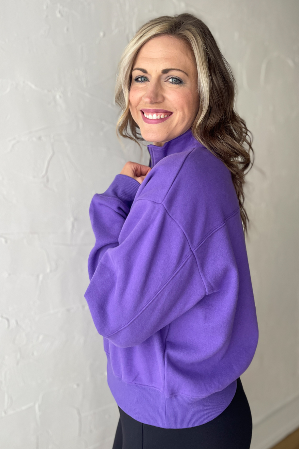 Everyday Ease Pullover- Purple