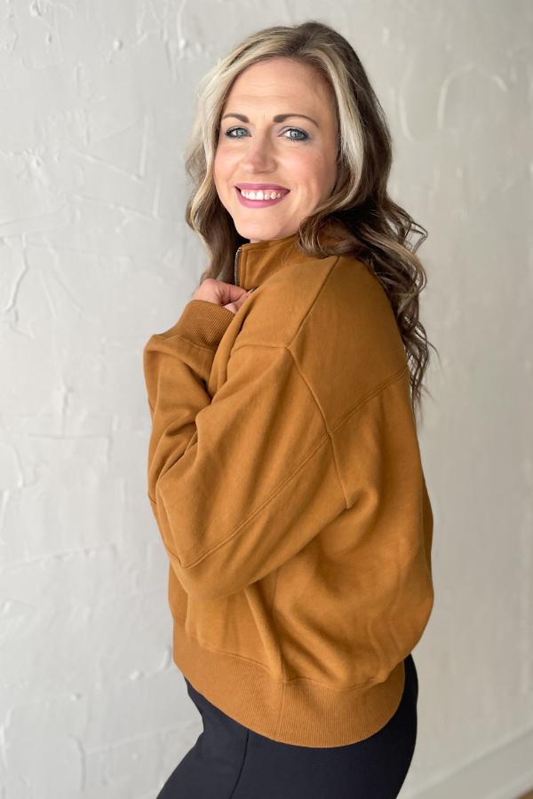 Everyday Ease Pullover- Tan