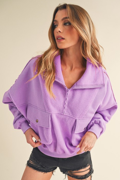 The Carter Pullover- Lavender