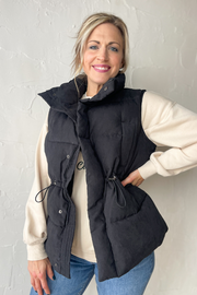 Toasty Haven Puffer Vest- Black