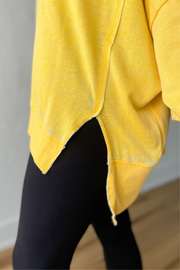 All on Me Mineral Wash Pullover - Daffodil