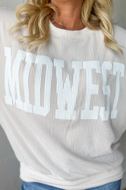 Midwest Ribbed Pullover - Cream