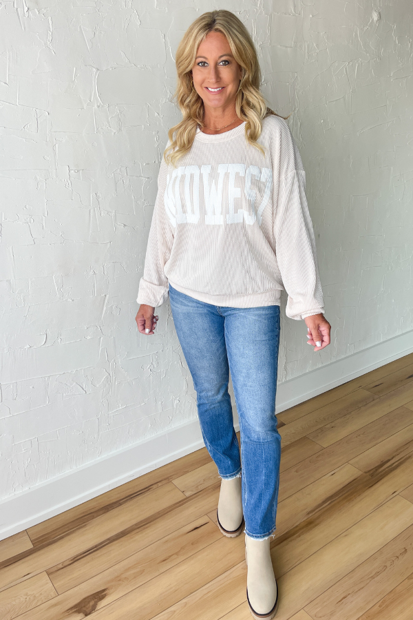Midwest Ribbed Pullover - Cream