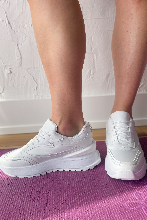 Zia Platform Sneaker- White